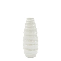 Hochglanz Keramik Vase Asymmetrisch Creme 15 Cm Modern Blumenvase Tischdeko Deko