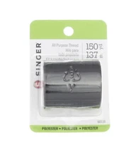 Singer Polyester All Purpose Thread Black 3 Pack 150 YD 60110 Bundle Brand New