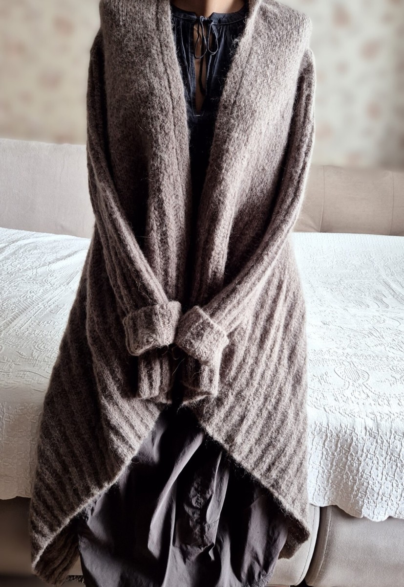 Rick Owens STROBE FW 22 women's chic alpaca wool cardigan | eBay