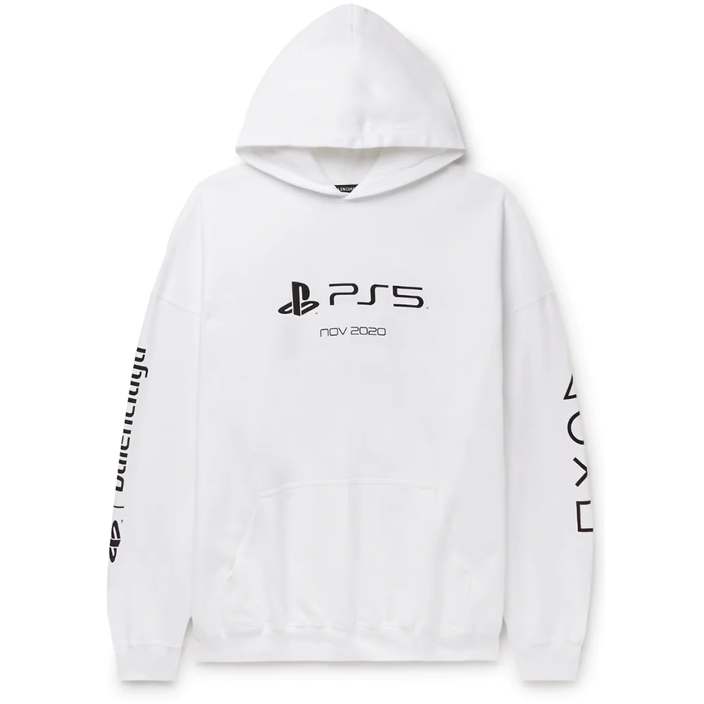 Balenciaga x PS5 Unisex Oversized Cotton Hoodie Sweatshirt Balenciaga x PS5 Unisex Oversized Cotton Hoodie Sweatshirt