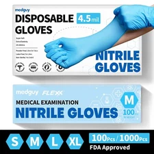 4.5Mil Nitrile Disposable Gloves Powder Free Food Safe Cooking Glove 100/1000 Pc