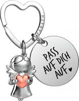 Liebe SchlüSselanhäNger Schutzengel GlüCksbringer Mit Herz Und Gravur - Ich Lieb