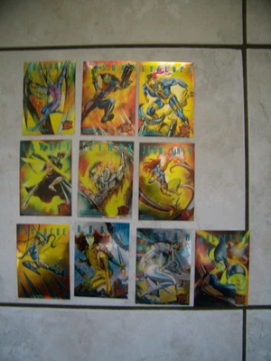 SÉRIE DE 10 CARTES CHROMIUM LIMITED ÉDITION .1 À 10 . MARVEL 1994 . SUPERBE ÉTAT - Photo 1/4