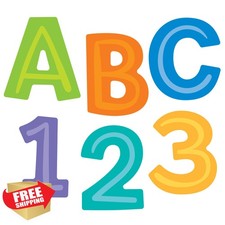 Carson Dellosa Cutout Letters, 76pc 4" Uppercase Alphabet, Numbers, Symbols