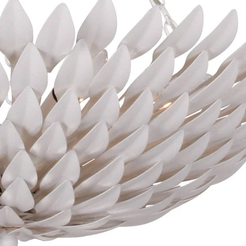 Crystorama Broche 24 1/2"W Leaves White Pendant Light - Picture 4 of 10