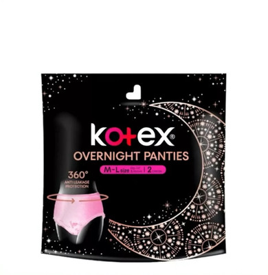 5-Bundle x 2pcs Kotex Overnight Panties M-L / L-XL Soft Breathable 3D Leak Proof