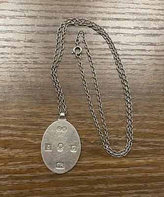 Vintage 1977 Sterling Silber Queen Jubilee Anhänger Halskette Original Belcher 18g