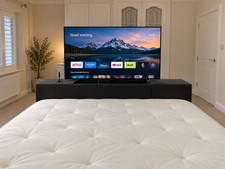 TV Bed Super King Ottoman with Storage - Complete Set - Orthopaedic Mattress