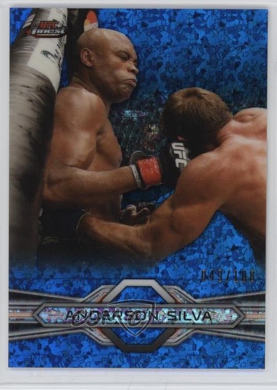 2013 Topps Finest UFC Blue Refractor /188 Anderson Silva #46 ls1