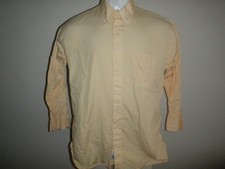 Men's Burberry of London sz 17-33 Orange  White Tiny Check Dress Shirt