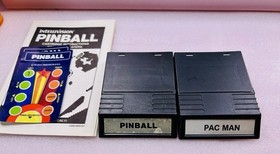 INTELLIVISION 2 GAME LOT  PAC MAN CART ONLY/ PINBALL CART/MANUAL X2 OVERLAYS