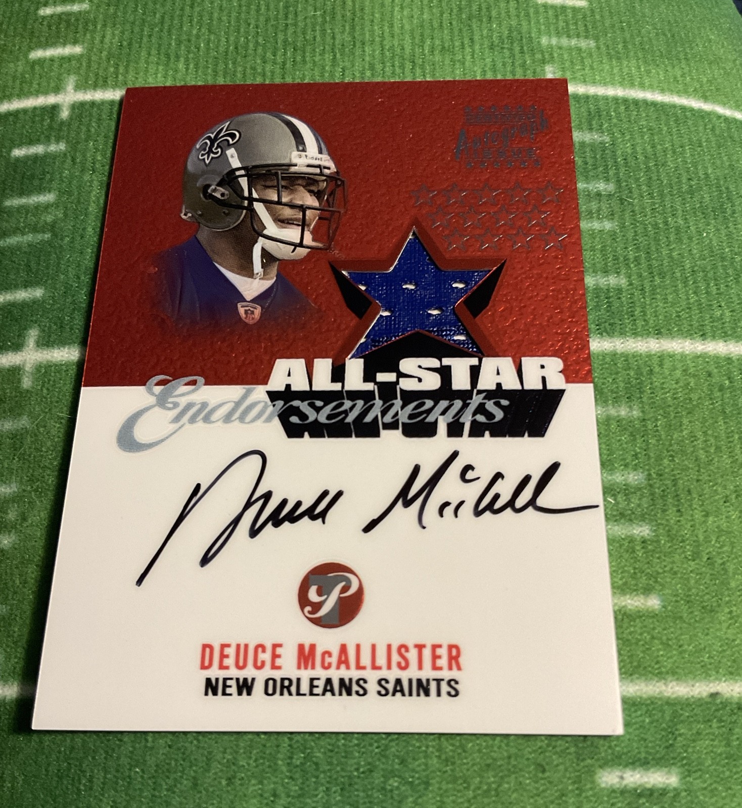 2003 Topps Pristine - All-Star Endorsements Deuce McAllister #ASE-DM (AU, MEM)