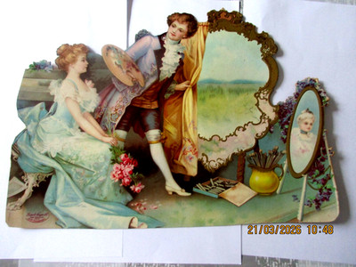 ALT SELTEN RAR  vor 1900  ca. 33 x 24 cm goldig verziert geprägt Versand Paket