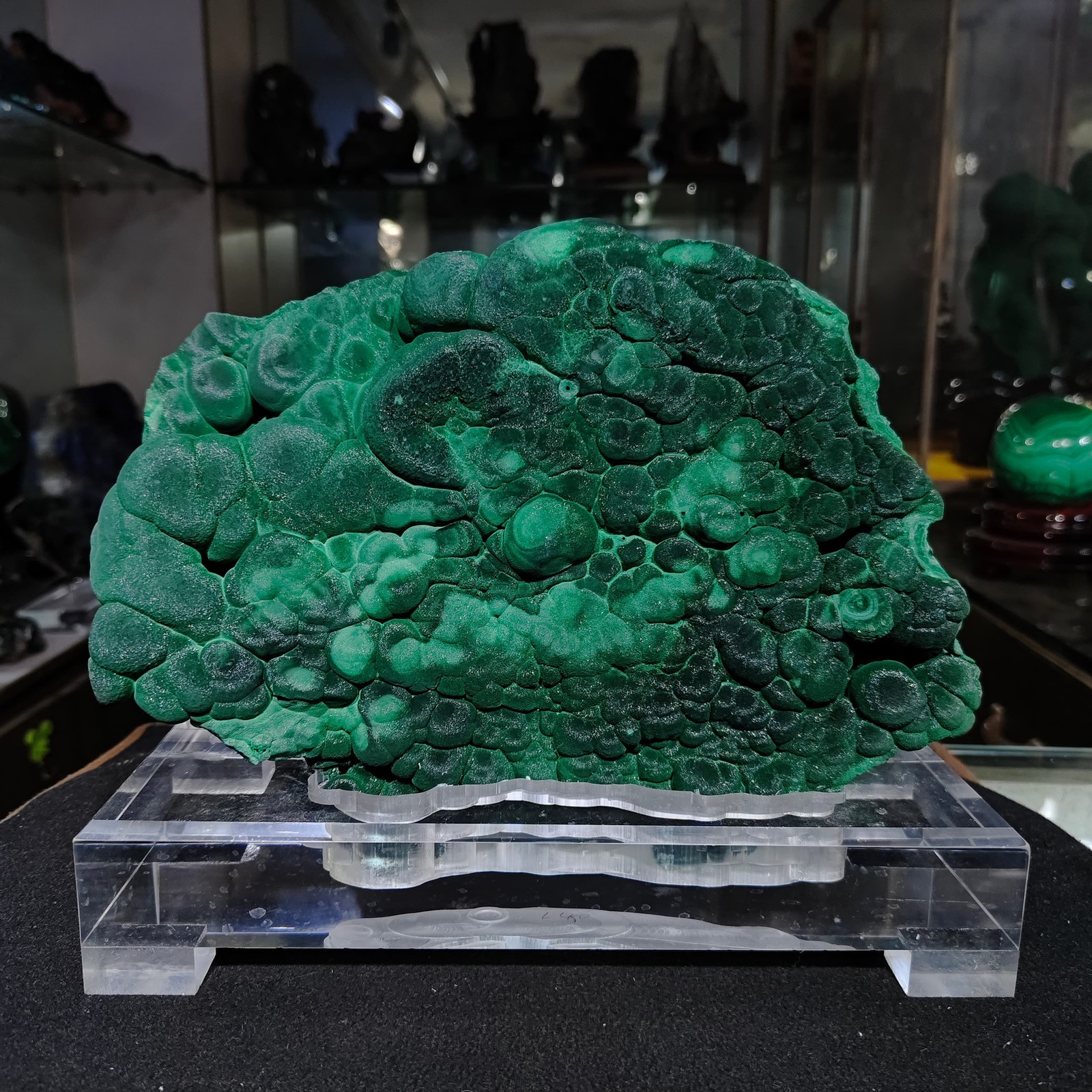 11.55LB Natural Malachite Quartz Mineral Specimen Crystal Reiki Healing + Stand