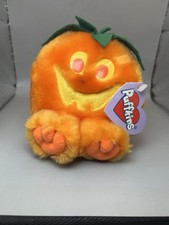 Vintage Puffkins Collection Jack Pumpkin Plush with Tag Swibco Halloween 1990s