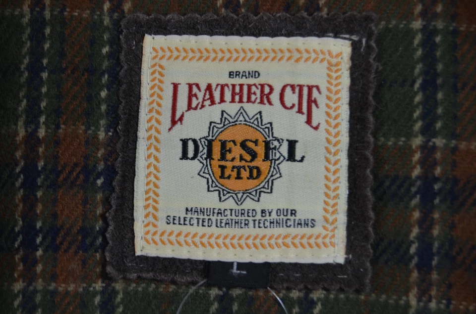 Vintage DIESEL SUEDE size L LARGE mens BIKER WAISTCOAT JACKET LEATHER Brown - Image 2 of 4