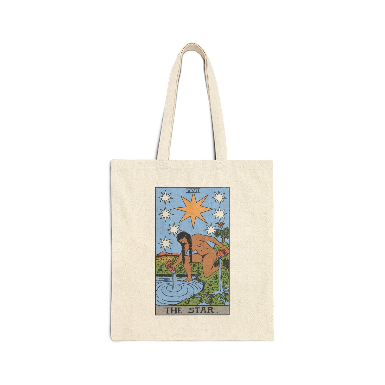 Eco-friendly cotton tote bag with star design