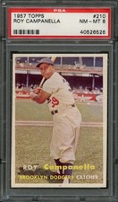 BB - 1957 - TOPPS - #210 - ROY CAMPANELLA - PSA 8 (NM-MT)