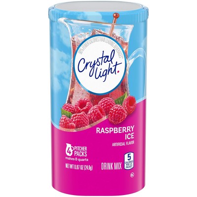 Crystal Light Sugar-Free Raspberry Ice Drink Mix (4 Pitcher Packets) 