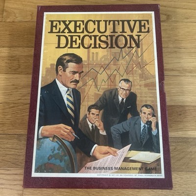 EXECUTIVE DECISION Complete Board Game 3M Business Management 1971 Rare Vintage