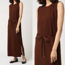 Moussy Wide Ribbed Brown Knit Dress One Size
