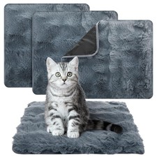 3 Pack Dark Gray Warming Cat Bed Indoor 16''x16'' Cat Heating Mat Soft Therma...