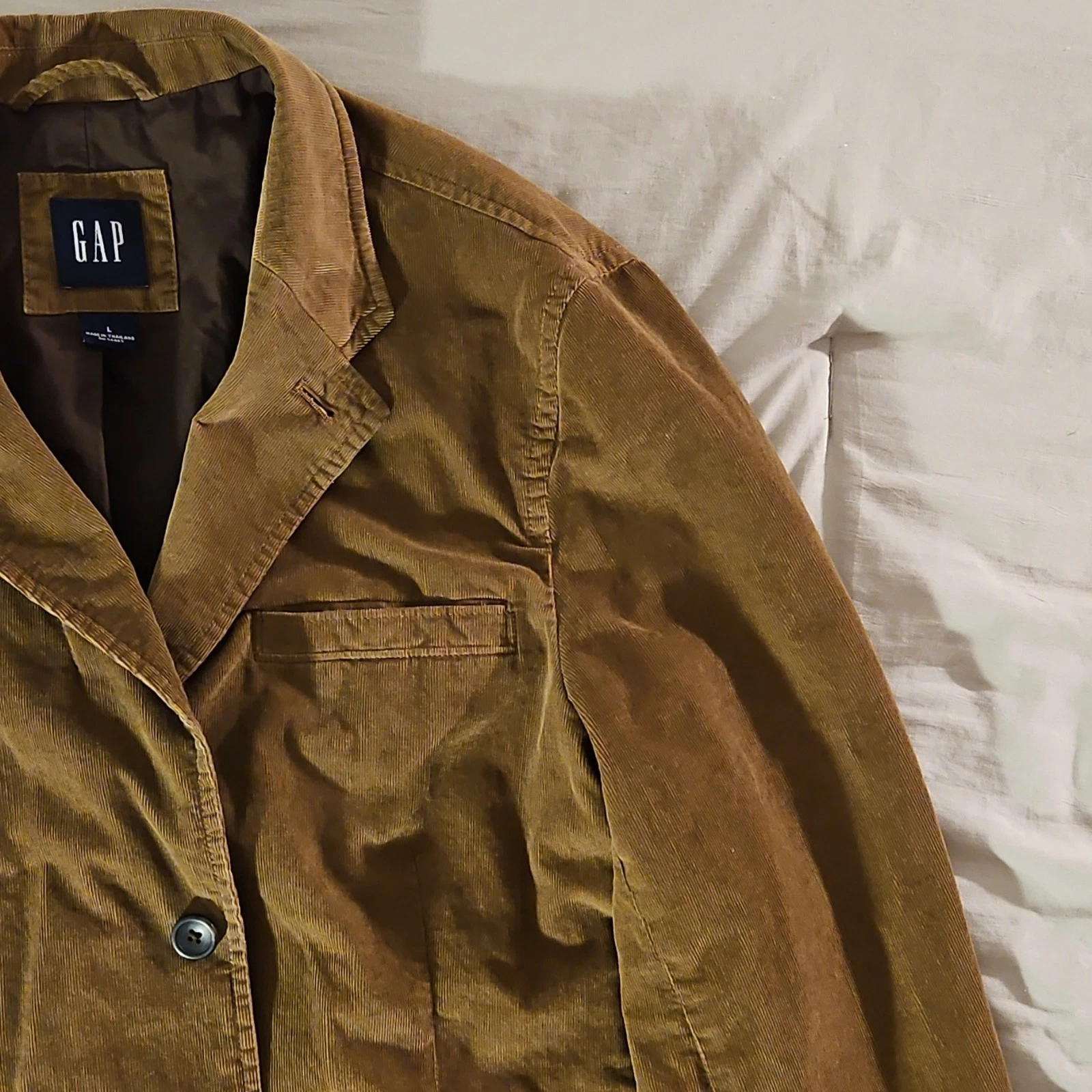 Vintage Y2k GAP Men's Brown Corduroy Blazer Jacket L image 5