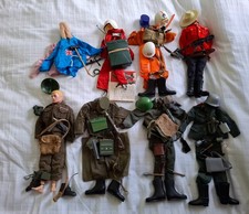 Action Man 1960s accessories and uniforms good condition 