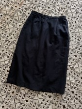 Vintage 1950 s Century Black Wool Pencil Skirt High Waisted XS/S