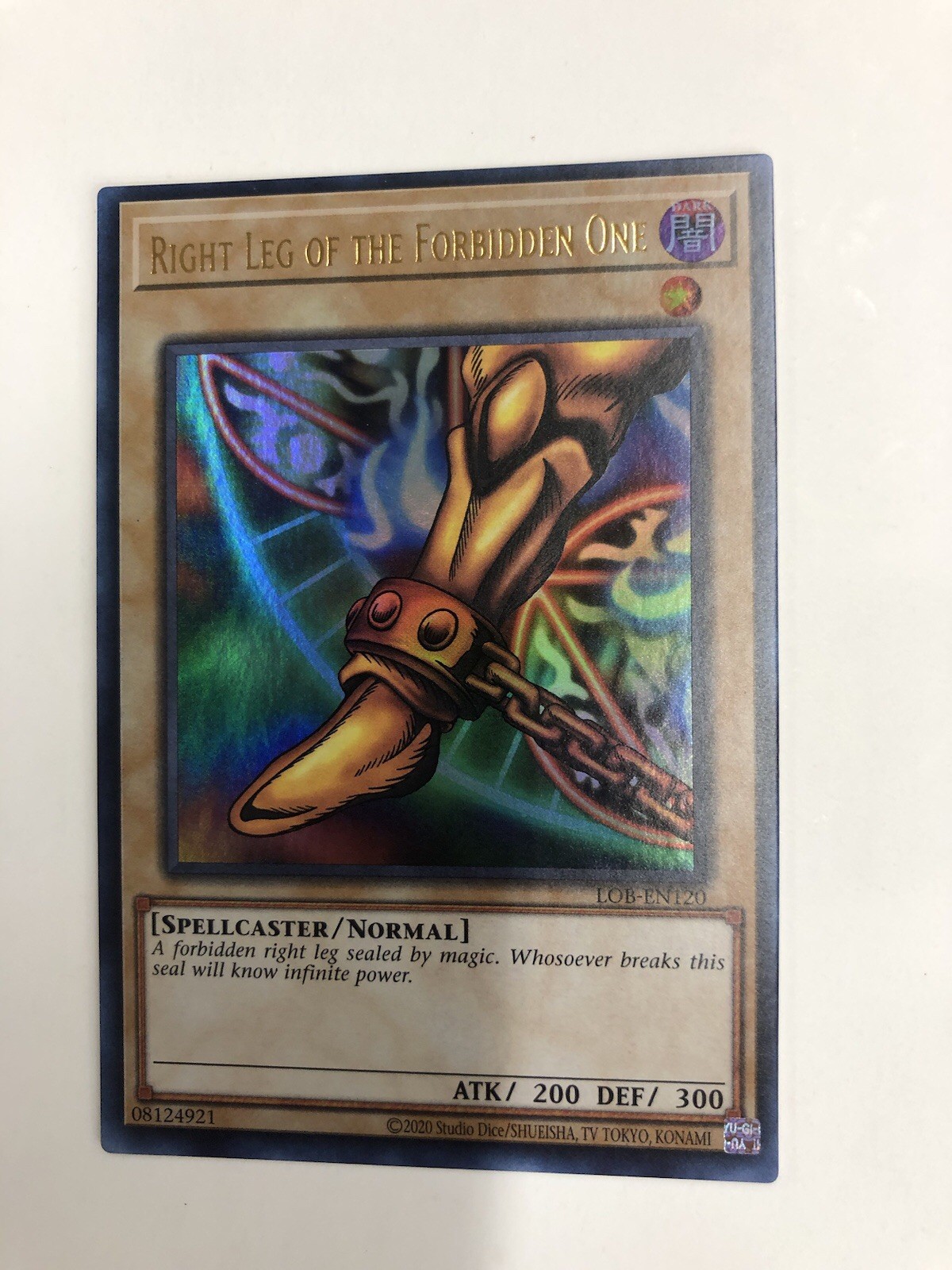 Right Leg of the Forbidden One LOB-EN120 Unlimited Edition Legend of Blue Eyes White Dragon