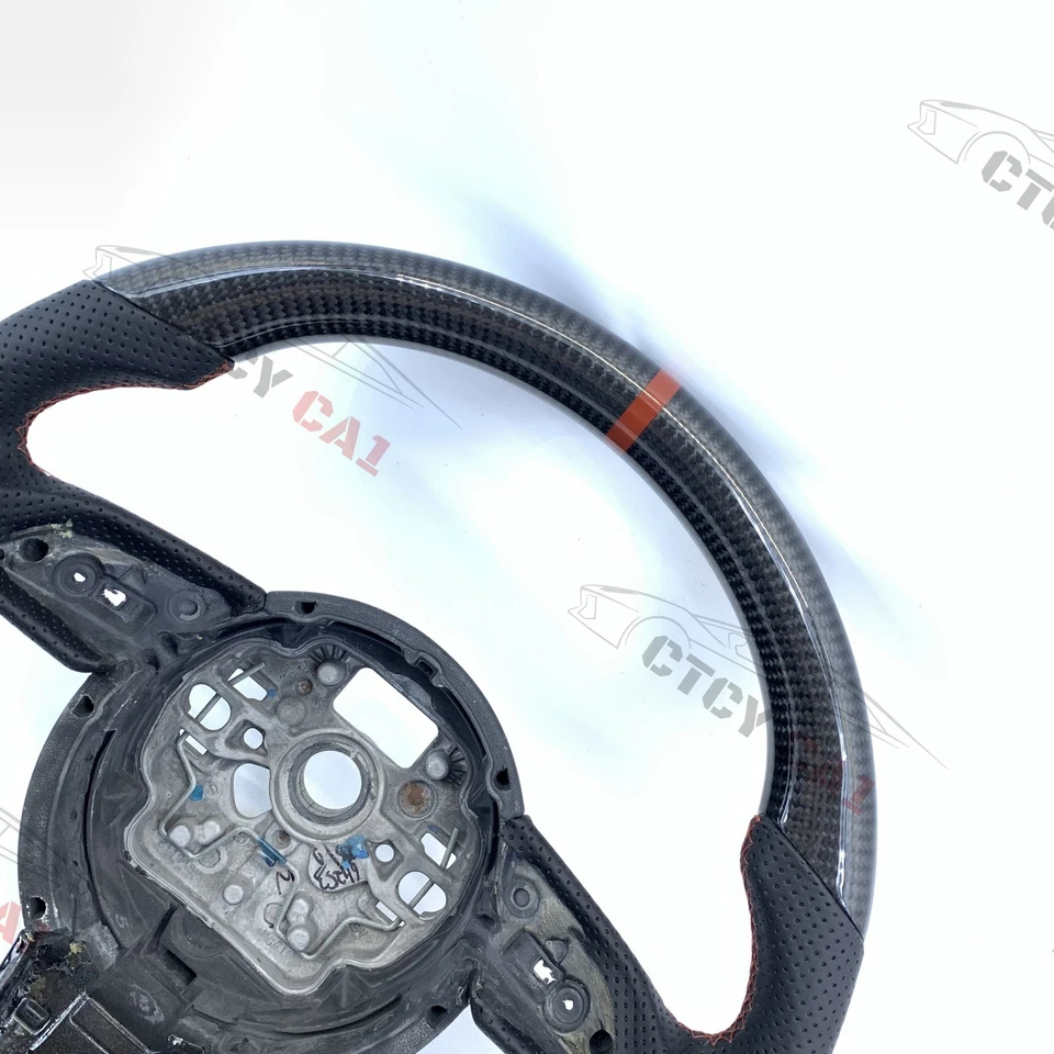 Volante de fibra de carbono personalizado para Audi RS6 RS4 RS5 RS7 SQ5 S4 S5 2012-2016 Foto 2 de 4