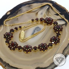 SONDERAKTION WERT 3410,- Granat Edelstein Collier 585 Gold 14k 14 KT Kette XXYY