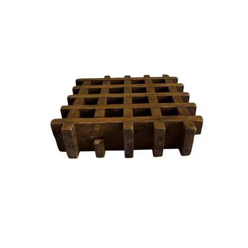 MCM Vintage Teak Wood Trivet Lattice Waffle Square Danish 6"x 6" Handmade Modern image 6