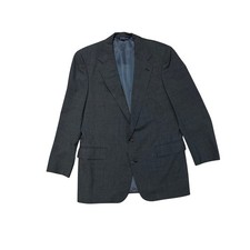 Polo Ralph Lauren Vintage Blazer Men's 45 Gray Wool Suit Jacket USA MADE