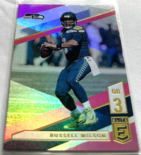 2019 Panini Donruss Elite Football Russell Wilson Seattle Seahawks Pink Parallel