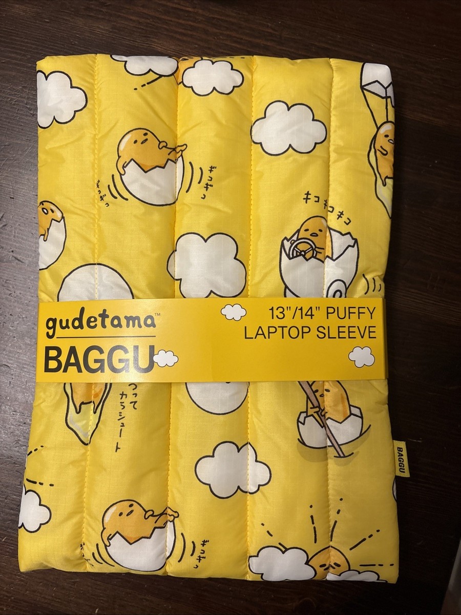 NEW Baggu Gudetama Puffy Laptop Sleeve 13