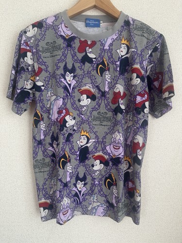 Tokyo DisneySea Halloween Villains Mickey AOP All Over Print T-Shirt M Japan