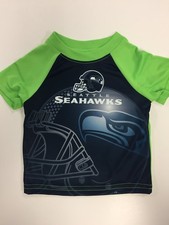 NFL Kids Short Sleeve Helmet Tee T-Shirt Seattle Seahawks 12M