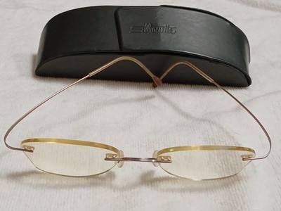 Silhouette 7395 40 6073 Rimless Eyeglasses Lilac Titanium Frame w/ Case