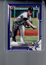 2021 Bowman Draft #BD-59 McCade Brown Purple #/250