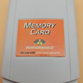 Sega Dreamcast Performance Memory Card P-20-316 Tested & Working 