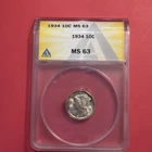 1934 Mercury Dime MS 63