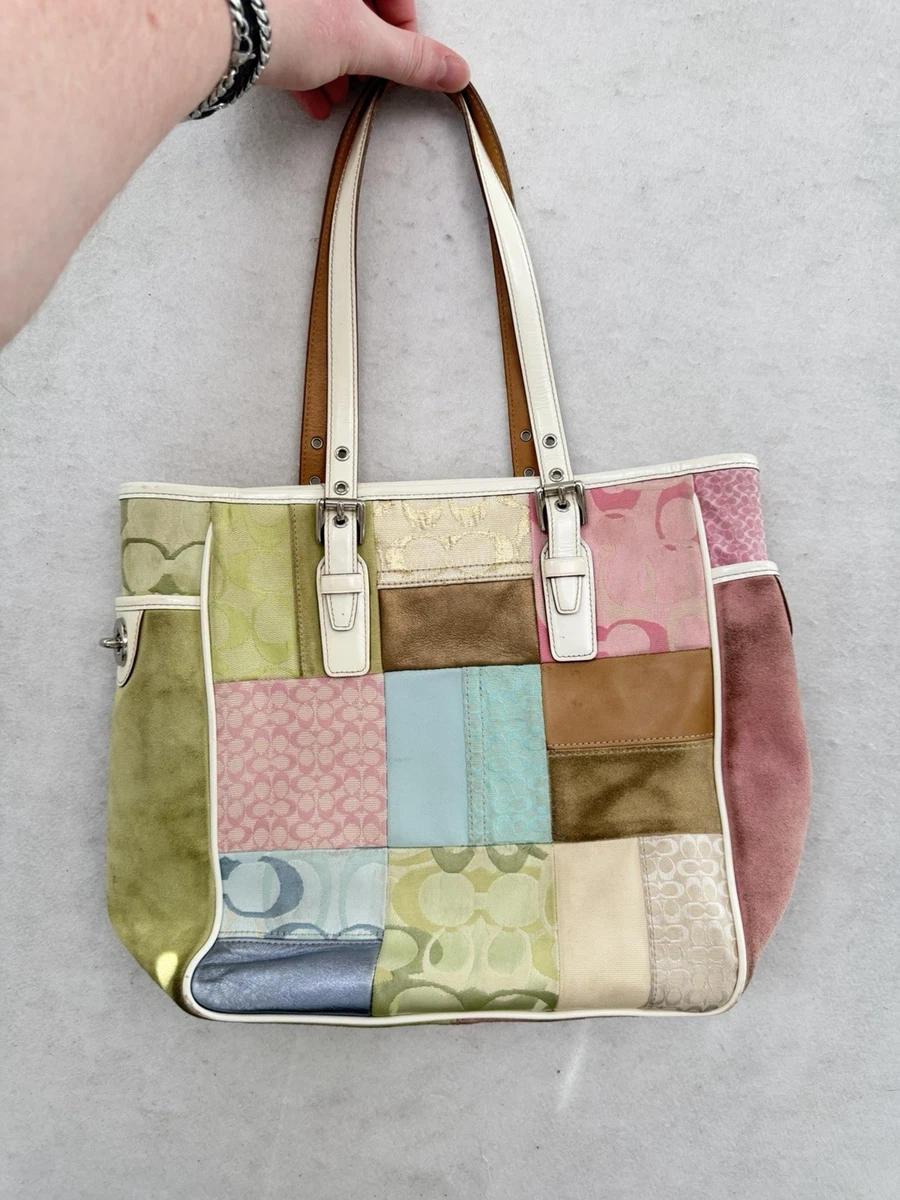 Coach Patchwork Suede Exterior Medium Bags & Handbags for Women