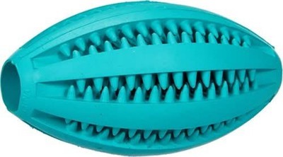 TRIXIE Denta Fun Rugbyball Hundespielzeug Naturgummi 11cm Mintfresh 3290