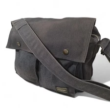 Authentic Porter Smoky shoulder bag in denim, navy blue, by Yoshida Kaban