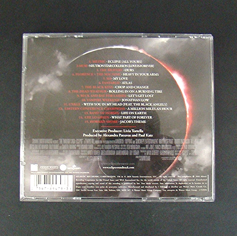 The Twilight Saga: Eclipse Original Película Banda Sonora CD 2010 Raro 00s Foto 3 de 3