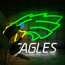 Eagle Neon Signs LED Football Green Lights Signs for Wall Decor USB COLORFUL