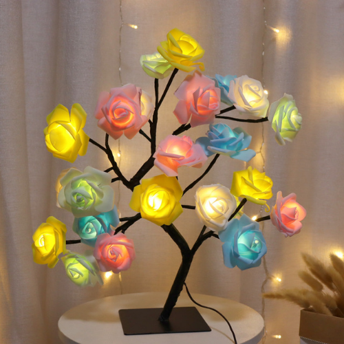 LED Rose Flower Tree Light Lamp Maple Leaf Night Light Home Party Christmas Gift - Picture 12 of 37