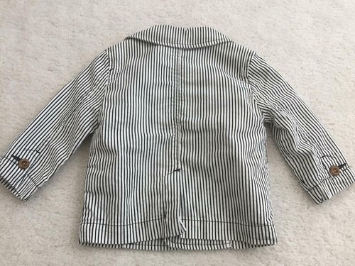 $45 NWT JOE FRESH Toddler Boys Blazer Suit Jacket Black White Stripe HANDSOME - Picture 2 of 4
