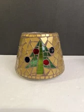 Home Interiors Mosaic Christmas Tree Jar Candle Shade